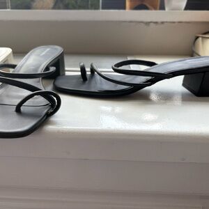 Black and White Reformation Heels - never worn
